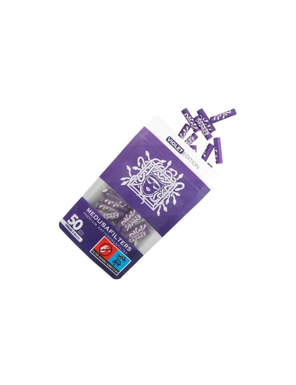 Medusa - Activated carbon filter - Violet (50 pcs. x 6mm)