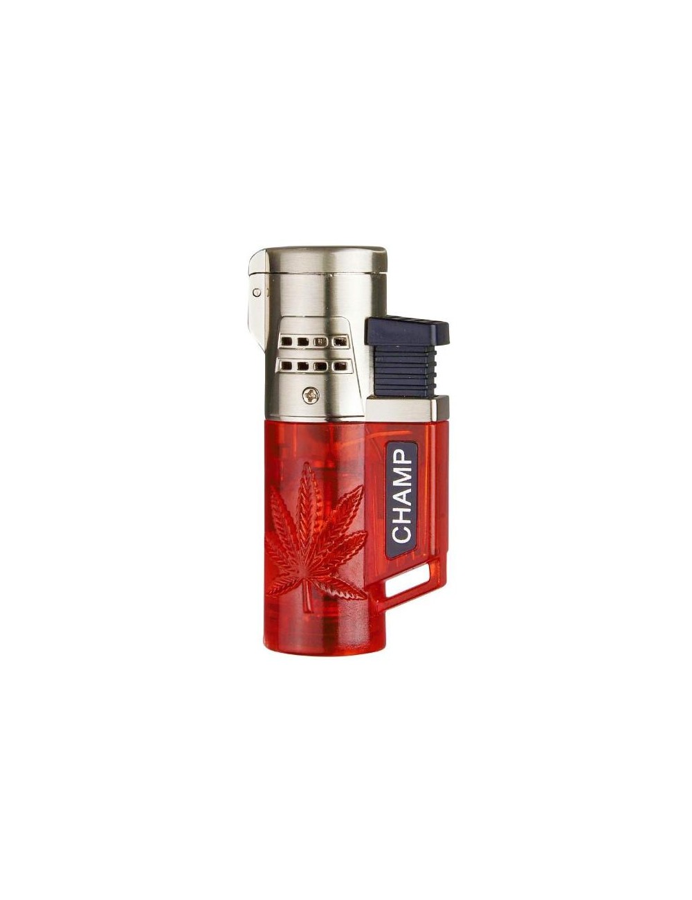 Cannabis leaf lighter (2 blue flames) Red