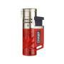 Briquet feuille de cannabis (2 Flammes bleues) Rouge