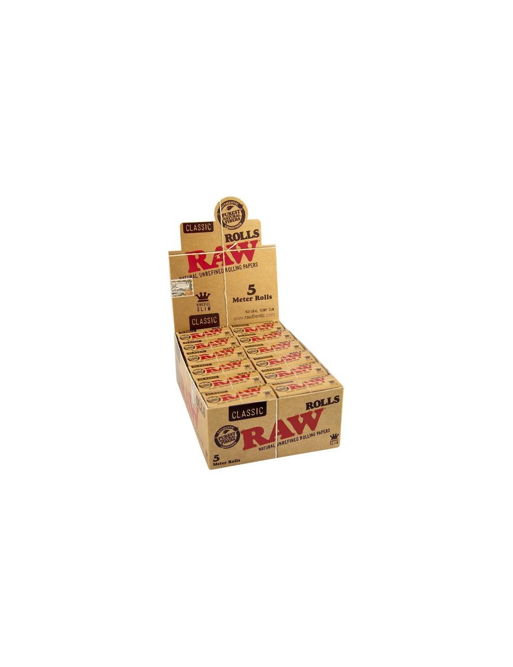 RAW Classic Rolls Slim 5m (24 Stck.)
