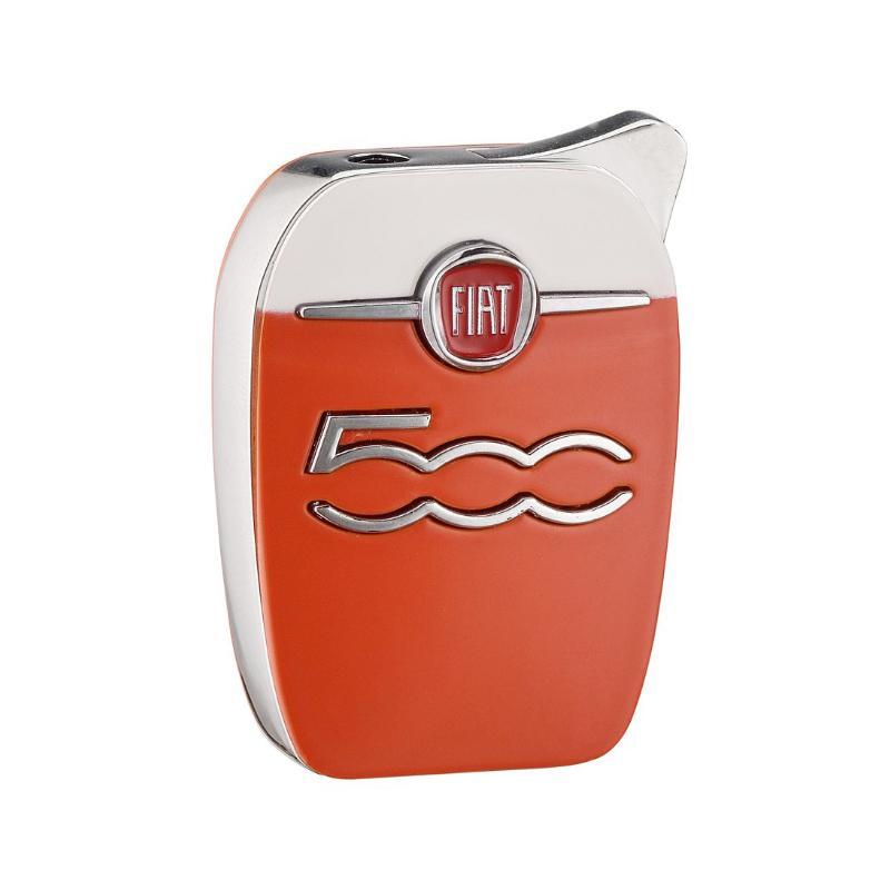 Fiat 500 Metall Feuerzeug - Square Orange KC Import