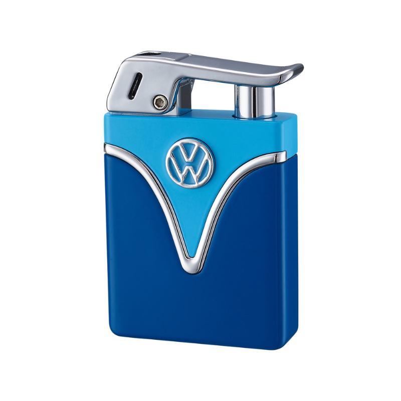 VW Bulli Metall Feuerzeug Blau KC Import