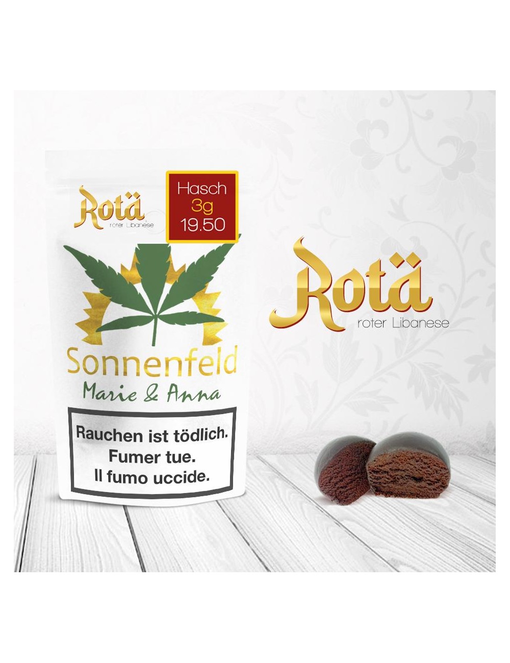 Sonnenfeld CBD - Hasch - roter Libanese (CHF 19.50/3g)