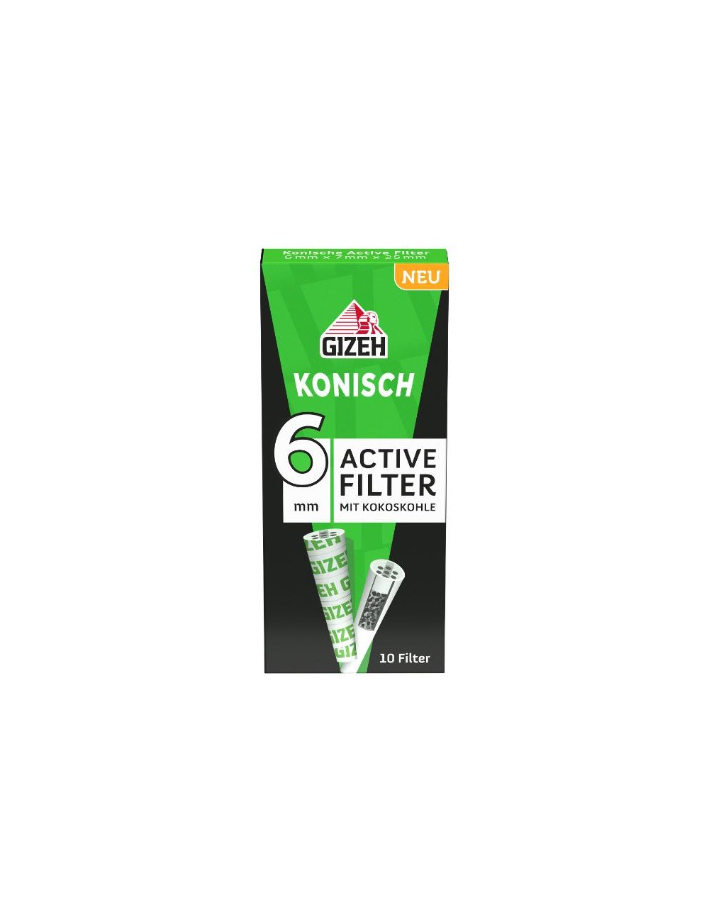GIZEH Active Filter Conical (1 x 10 pcs.)