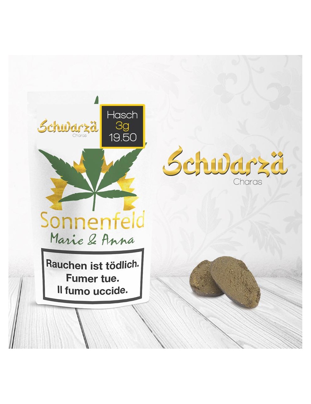 Sonnenfeld CBD - Hasch - Charas (CHF 19.50/3g)