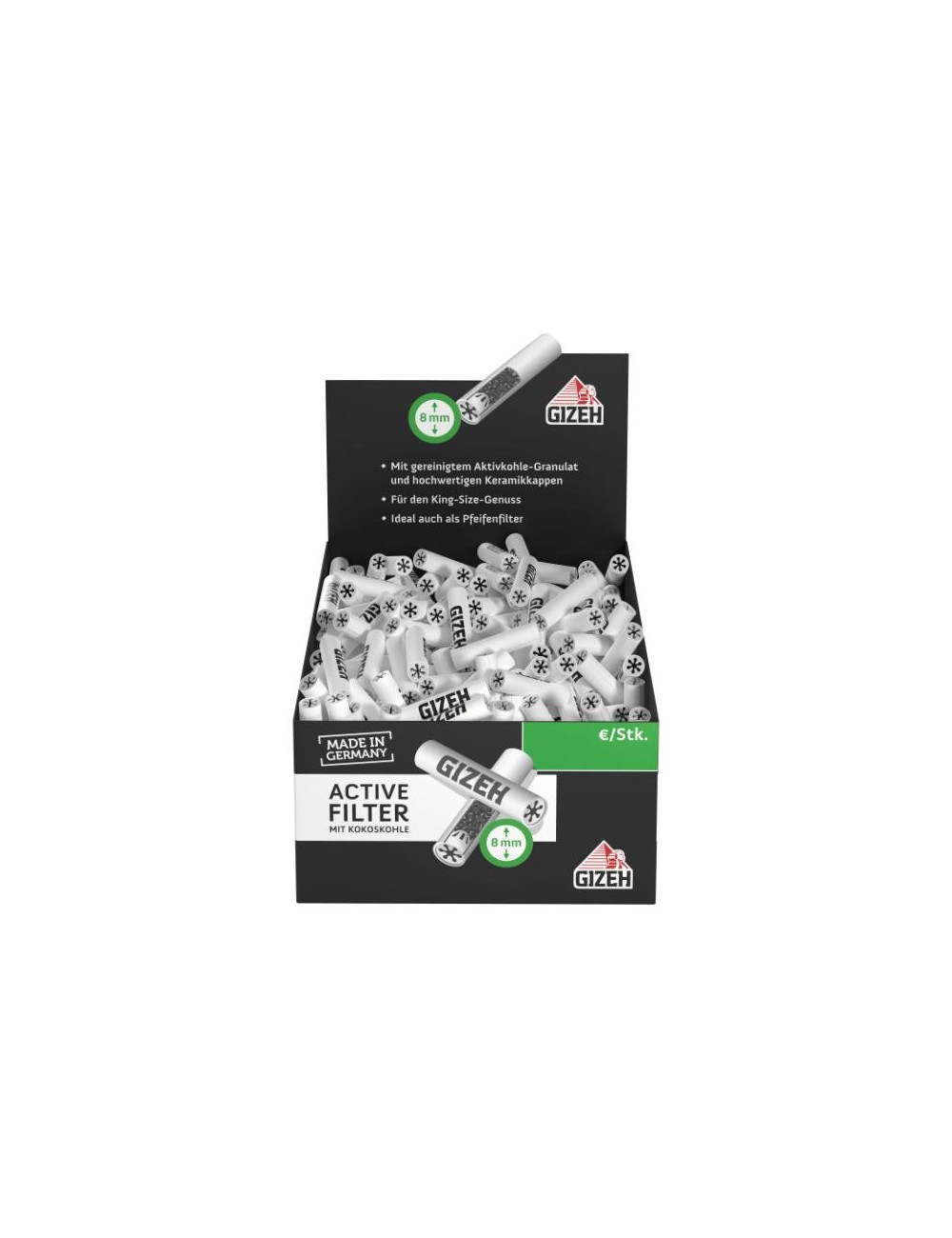 GIZEH Active Filter 8mm Box (200 pcs.)