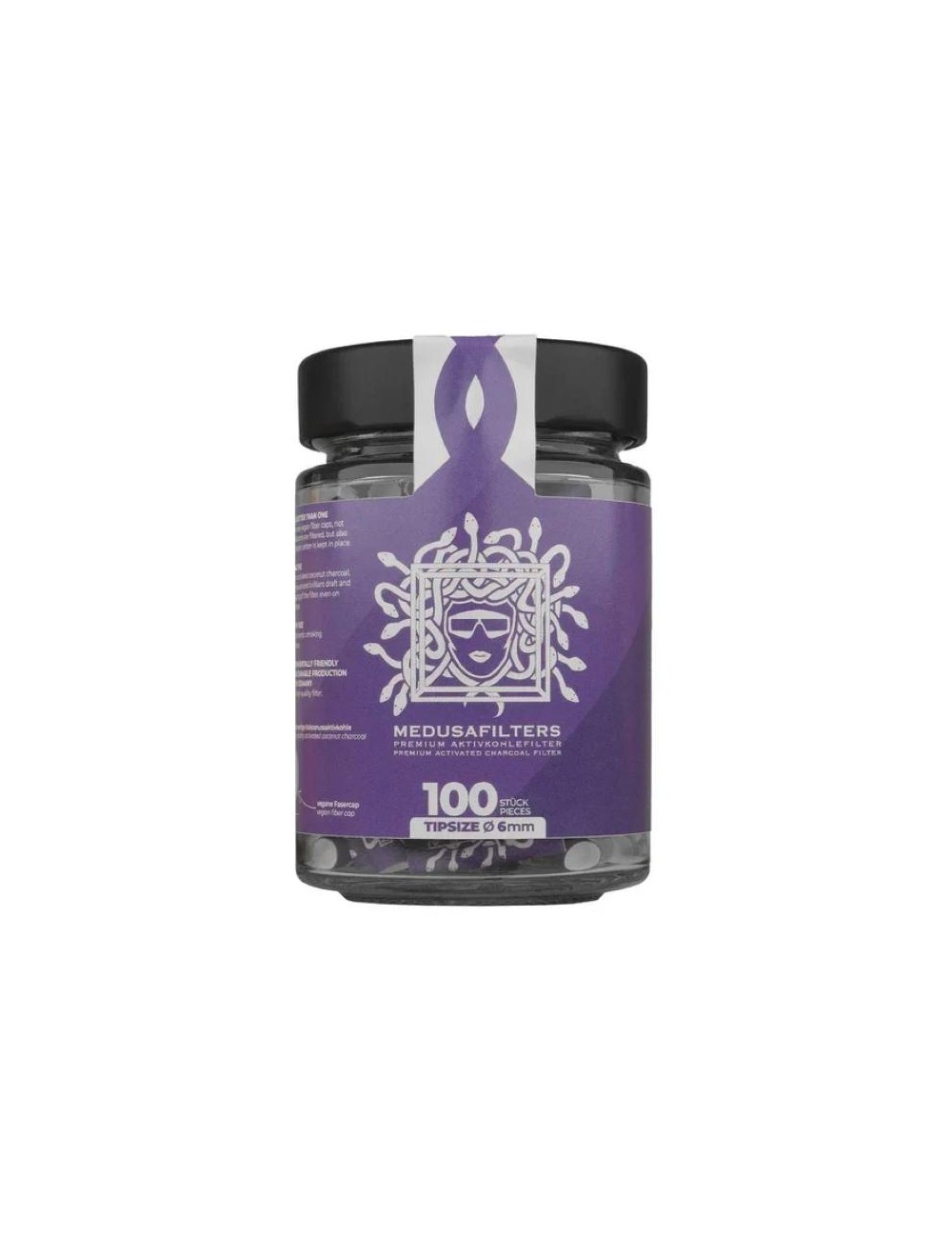 Medusa - Hybridfilter - Violett - Glas (100 Stck. x 6mm)