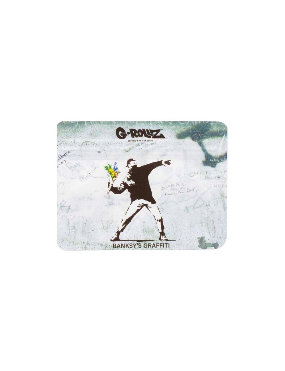 Banksy Bag - Flower Thrower (10.5cm x 8cm)