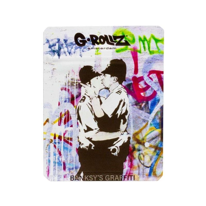 Banksy Bag - Kissing Coppers (6.5cm x 8.