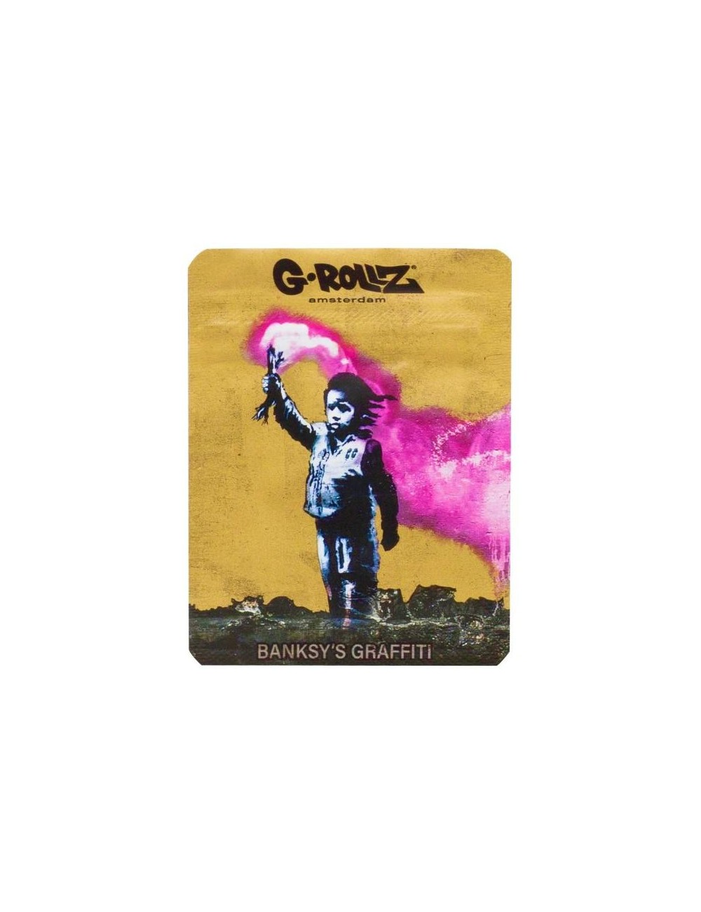 Banksy Bag - Torch Boy (6.5cm x 8.5cm)