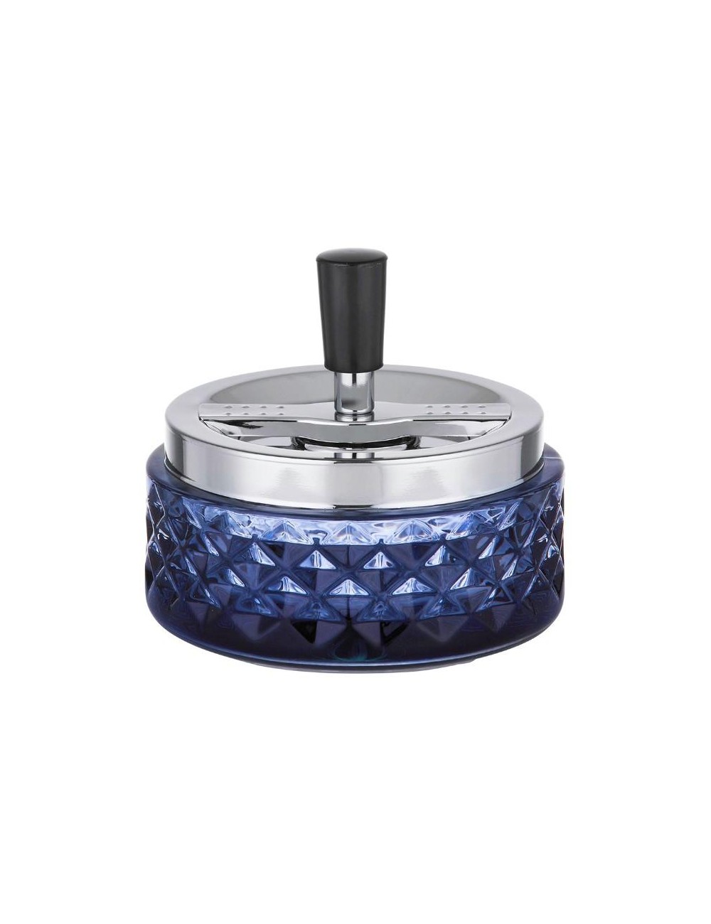 Drehaschenbecher Glas Grau 12cm