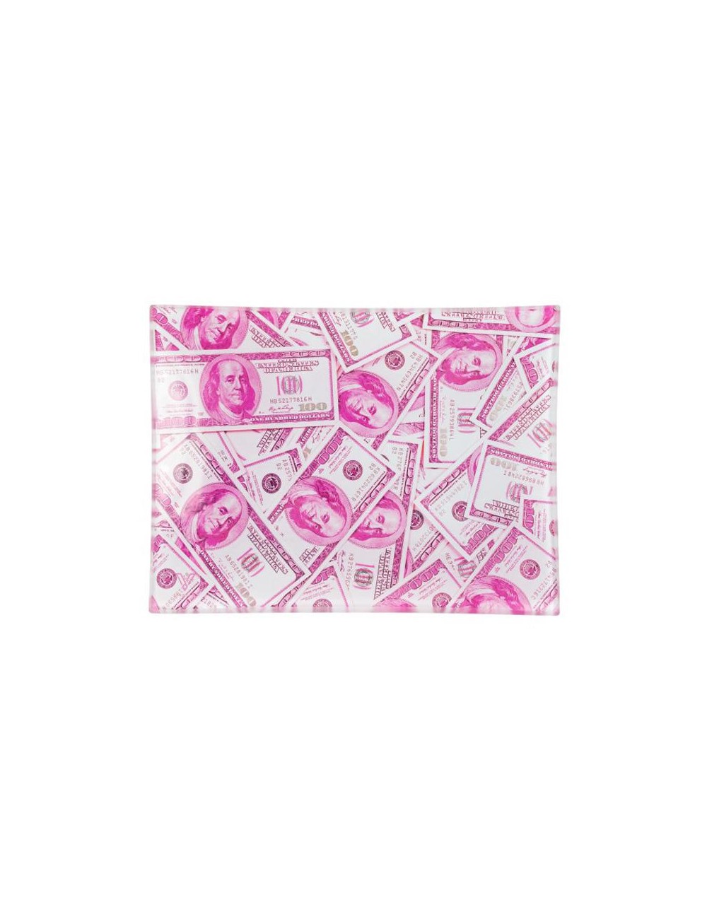 Glass Rolling Tray - Dollars (16cm x 12cm)