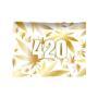 Glass Rolling Tray - 420 Gold (16cm x 12cm) KC Import