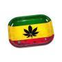 Rolling Tray - Rasta Leaf (18cm x 14cm) KC Import