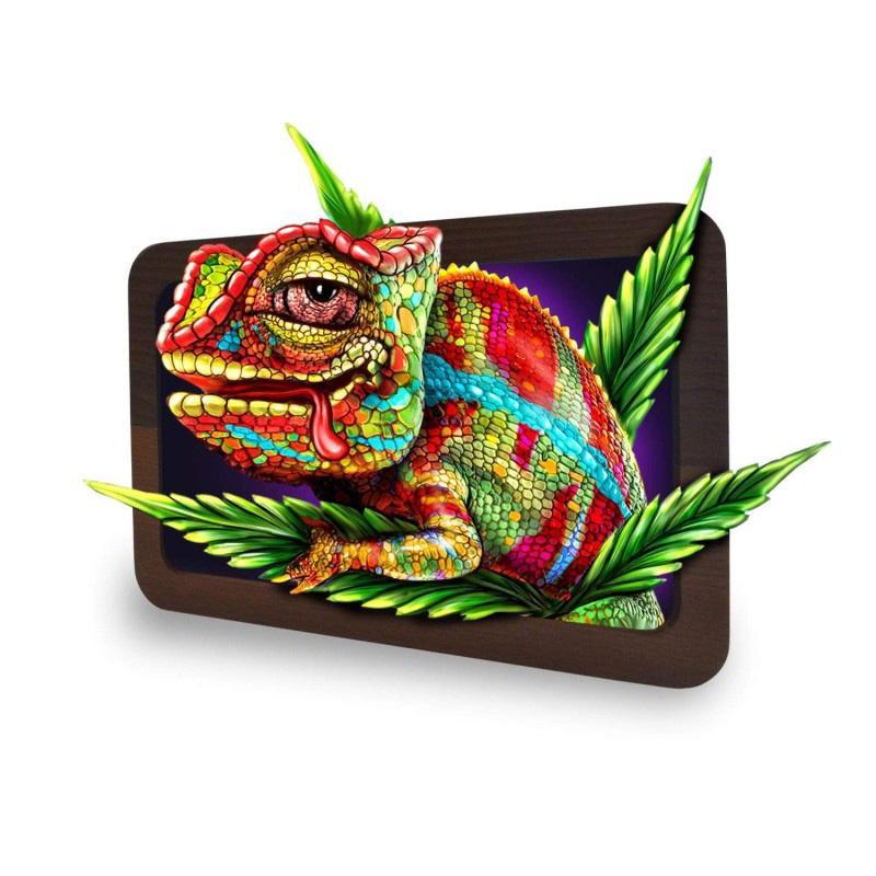 3D Wood Rolling Tray - Cloud 9 Chameleon (19.