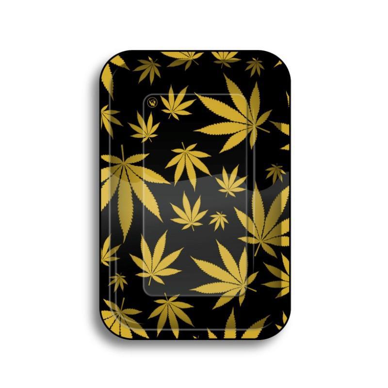 Rolling Tray - Leaves Gold (27.5cm x 17.