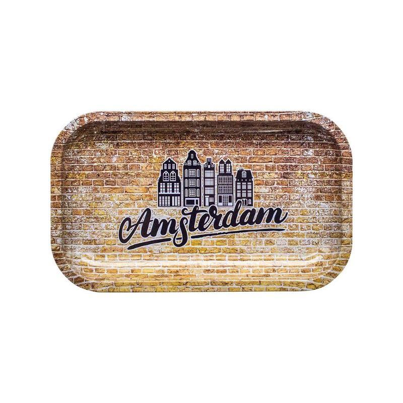 Rolling Tray Metal - Amsterdam (27cm x 16cm) KC Import