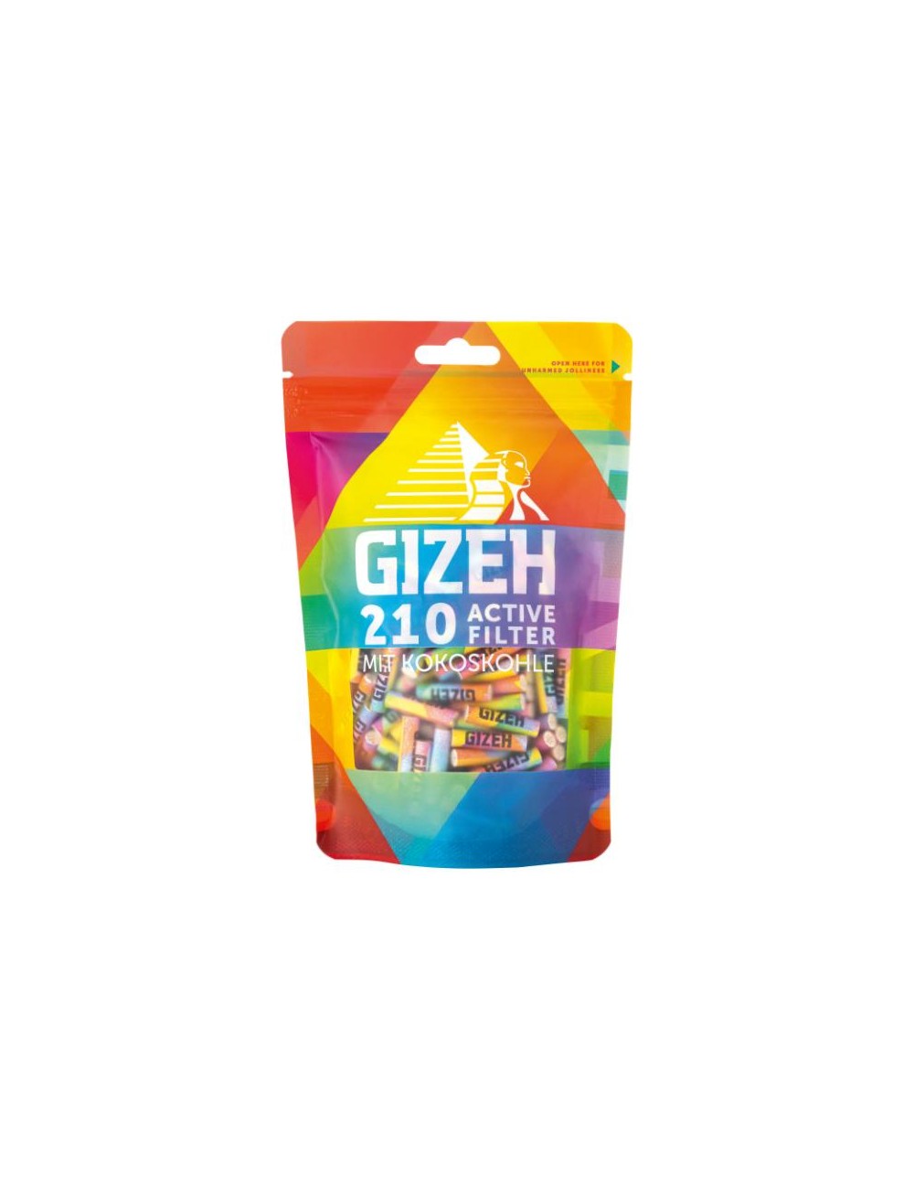 GIZEH Rainbow Active Filter 6mm (210 pcs.)