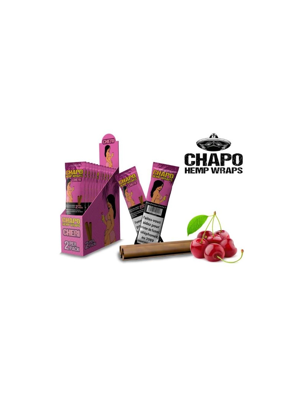 Chapo - Hemp Wraps (2 Stück) Cheri (Kirsche)