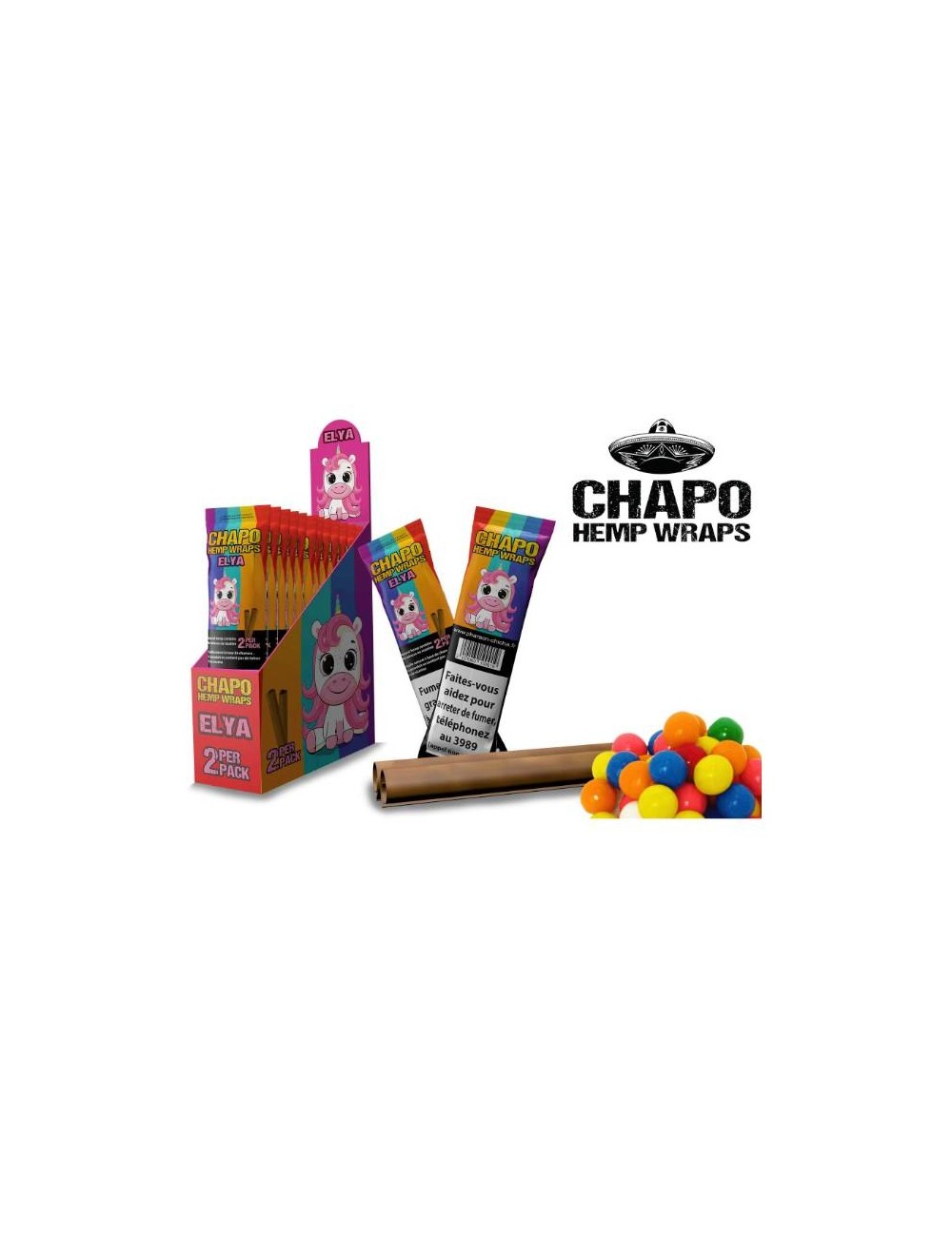 Chapo - Hemp Wraps (2 pcs.) Elya (Bubble Gum)