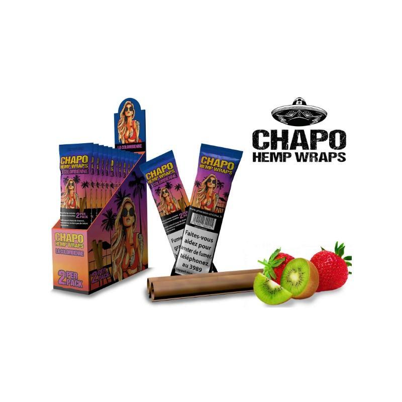 Chapo - Hemp Wraps (2 pcs.) La Colombienne (Strawberry Kiwi) KC Import