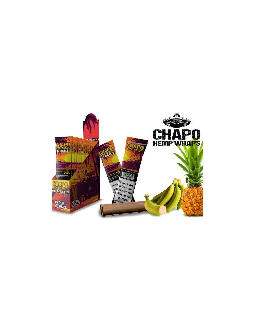Chapo - Hemp Wraps (2 Stück) Los Angeles (Pineapple Banana)