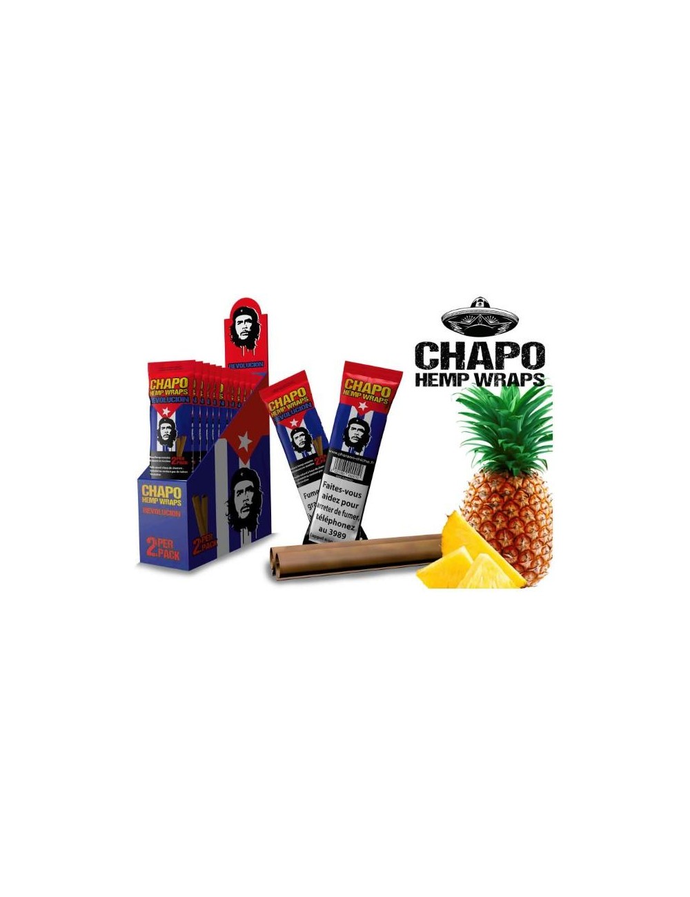 Chapo - Hemp Wraps (2 pcs.) Revolucion (Ananas)