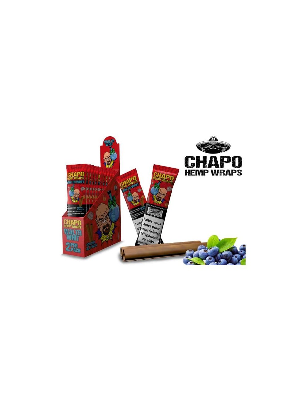 Chapo - Hemp Wraps (2 pcs.) Waltr Whit (Blueberry)