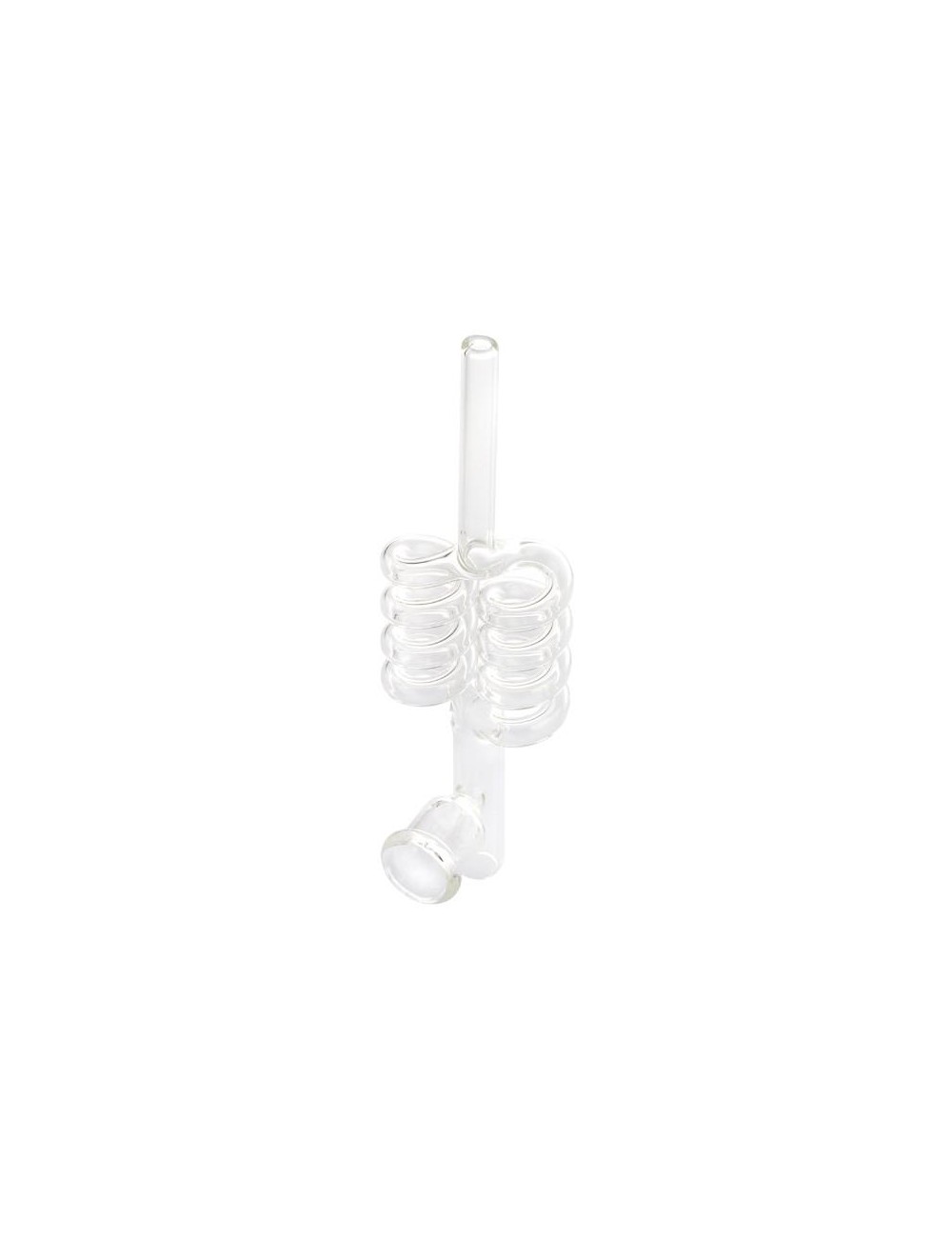 Glas Pfeife doppel Spiral 17cm
