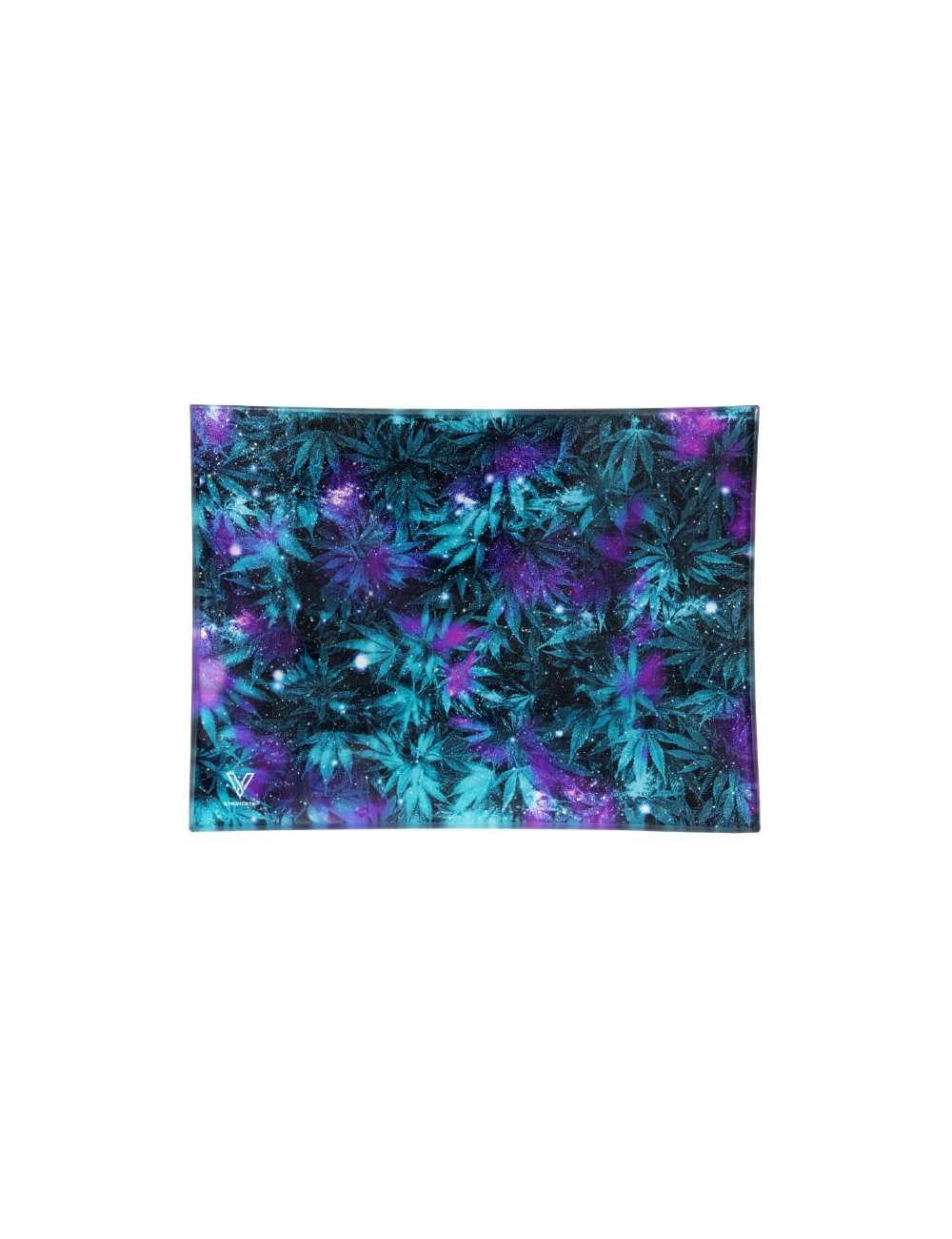 Glass Rolling Tray - Cosmic Chronic (16cm x 12cm)