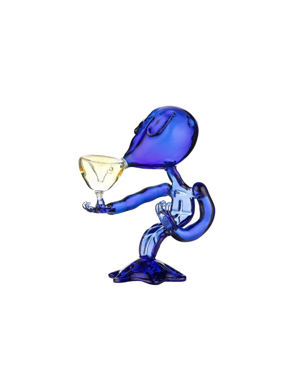 Glaspfeife Alien Blau 16.5cm