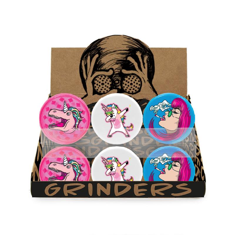 Plastic Grinder + Tips 2-pièces 55mm Pink KC Import