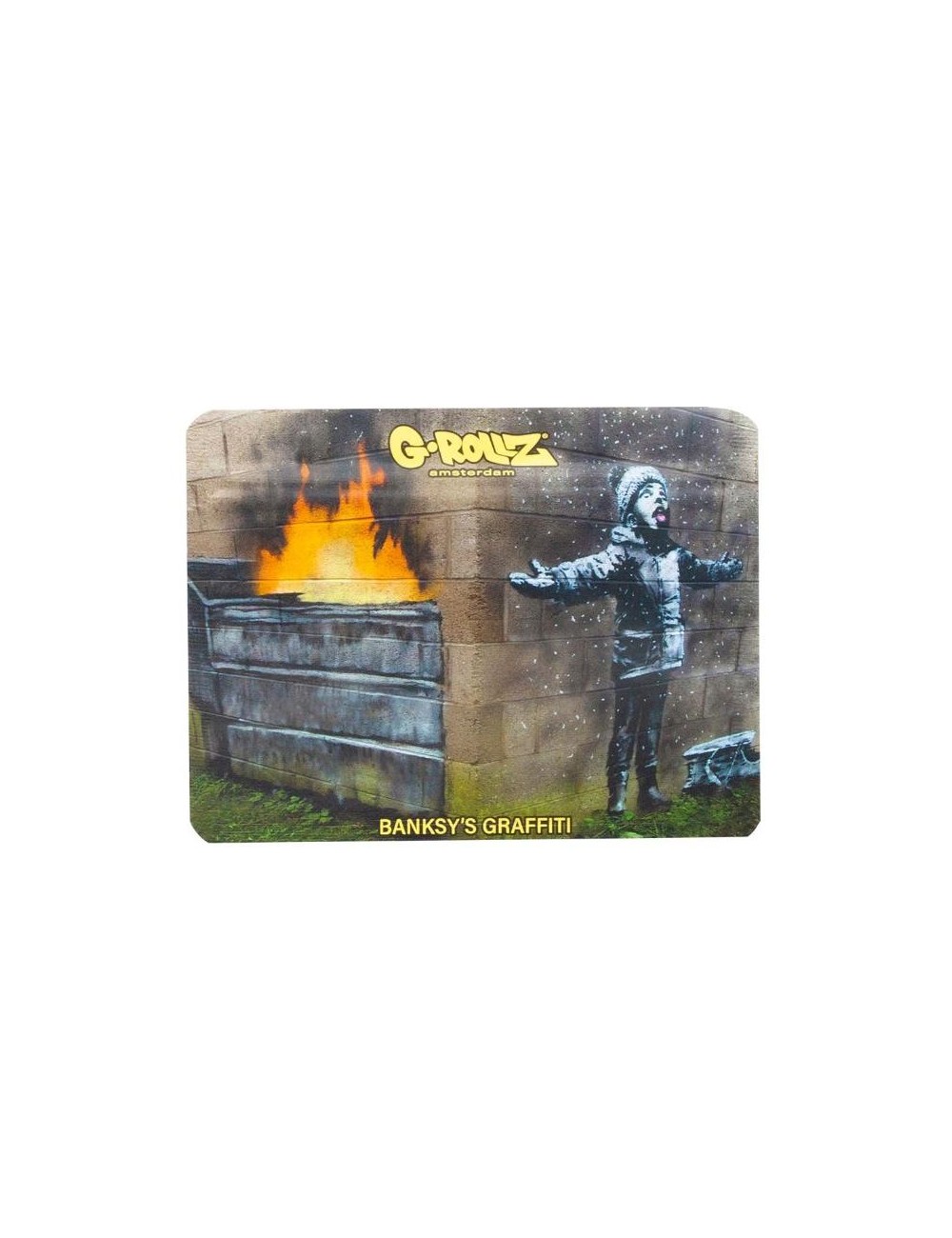 Banksy Bag - Snowflake Boy (10.5cm x 8cm)