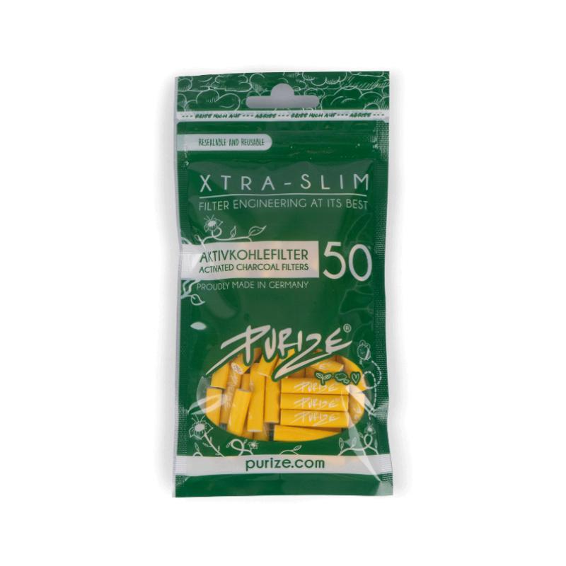 Purize Aktivkohlefilter Xtra Slim 6mm - yellow (50 pcs.