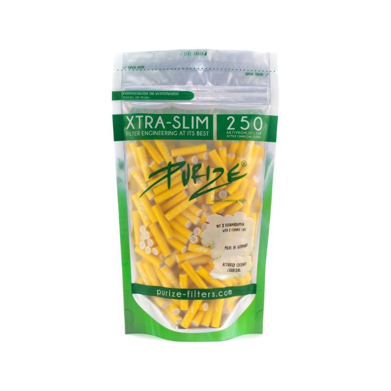 Purize Filtre à charbon actif Xtra Slim 6mm - yellow (250 pcs.