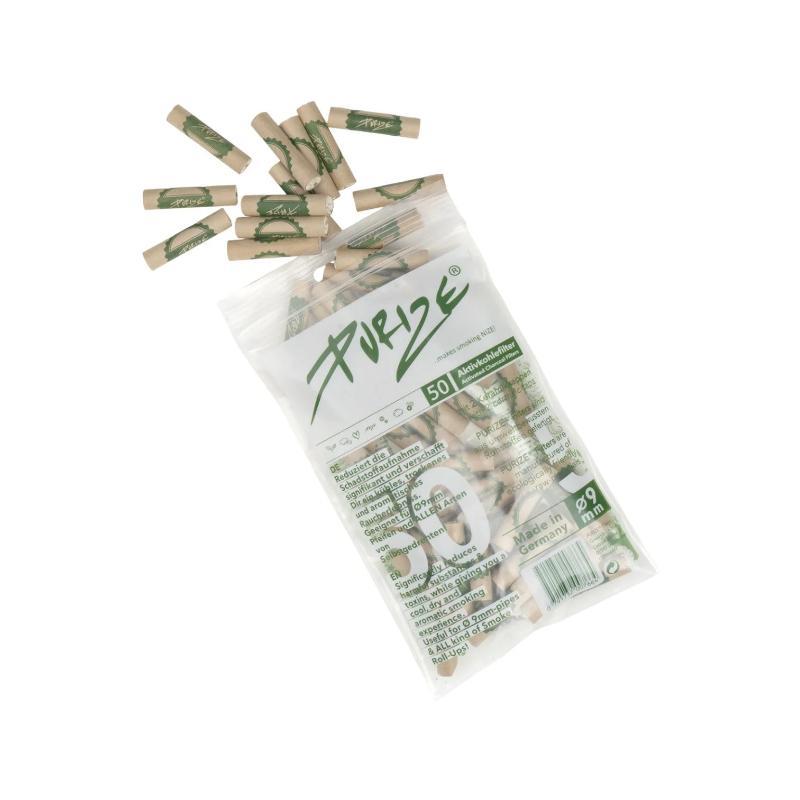 Purize Filtre à charbon actif 9mm - organic (50 pcs.