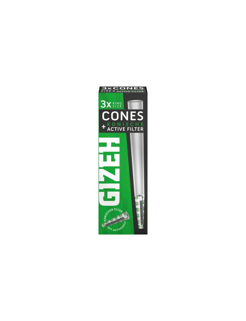 GIZEH Black Joint Pré-rouler + Active Filter conique (10 x 3 pcs.)