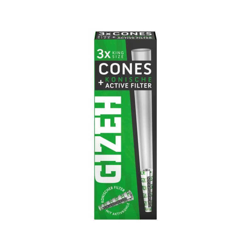 GIZEH Black Cones + Active Filter Konisch (10 x 3 pcs.