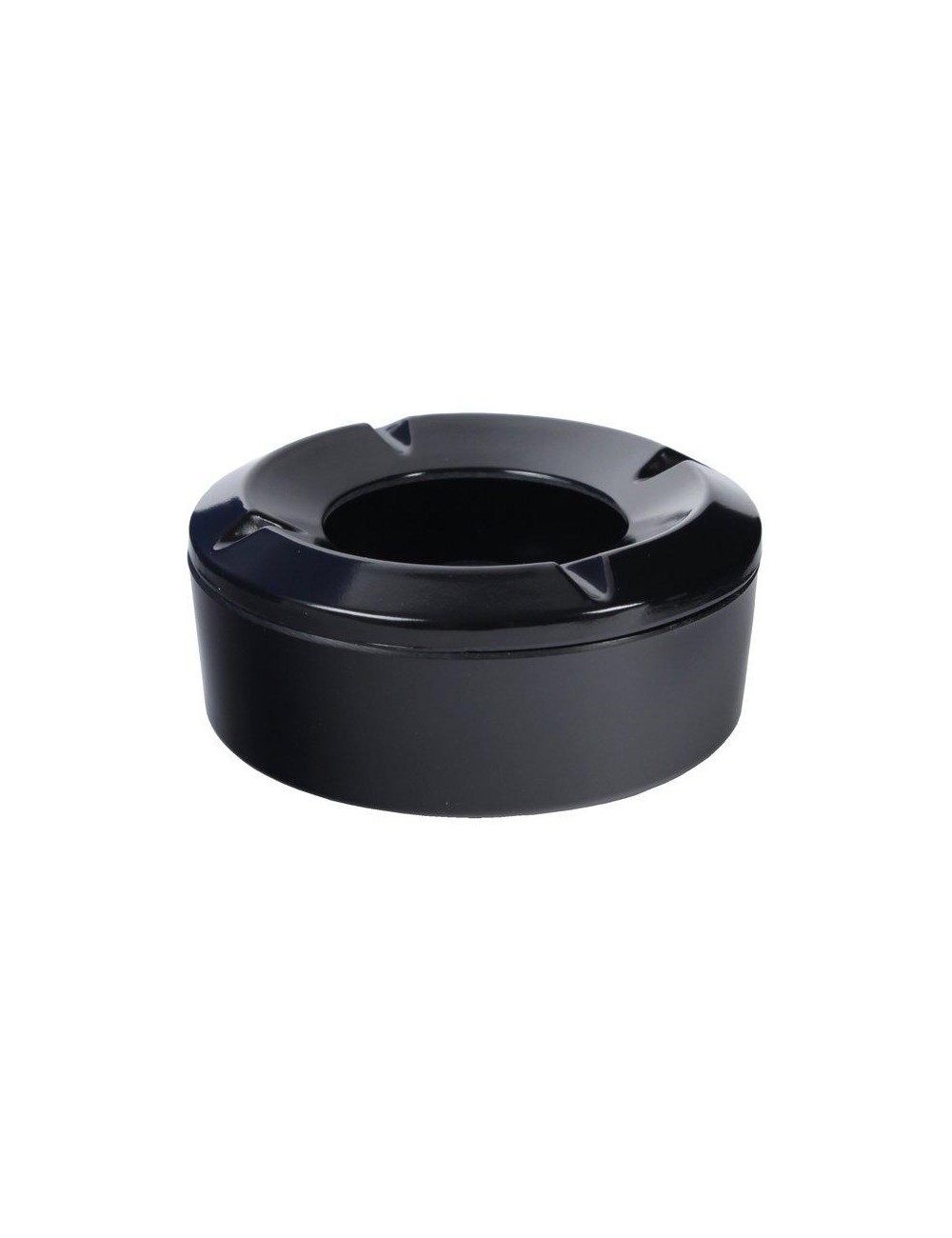 Cendrier anti vent en PVC noir 10cm