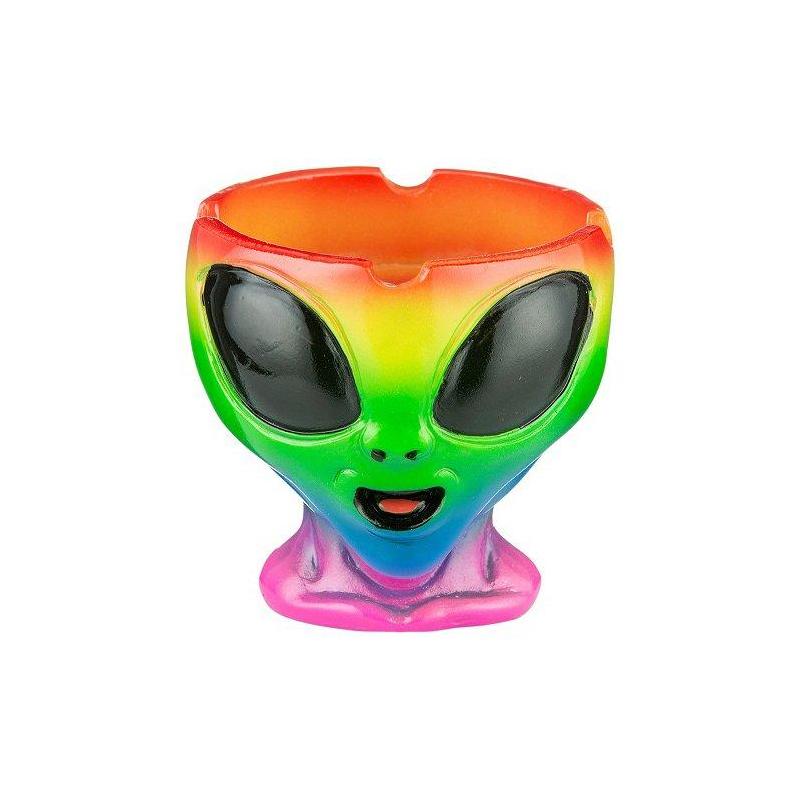 Alien Aschenbecher Bunt 9 x 9 cm KC Import