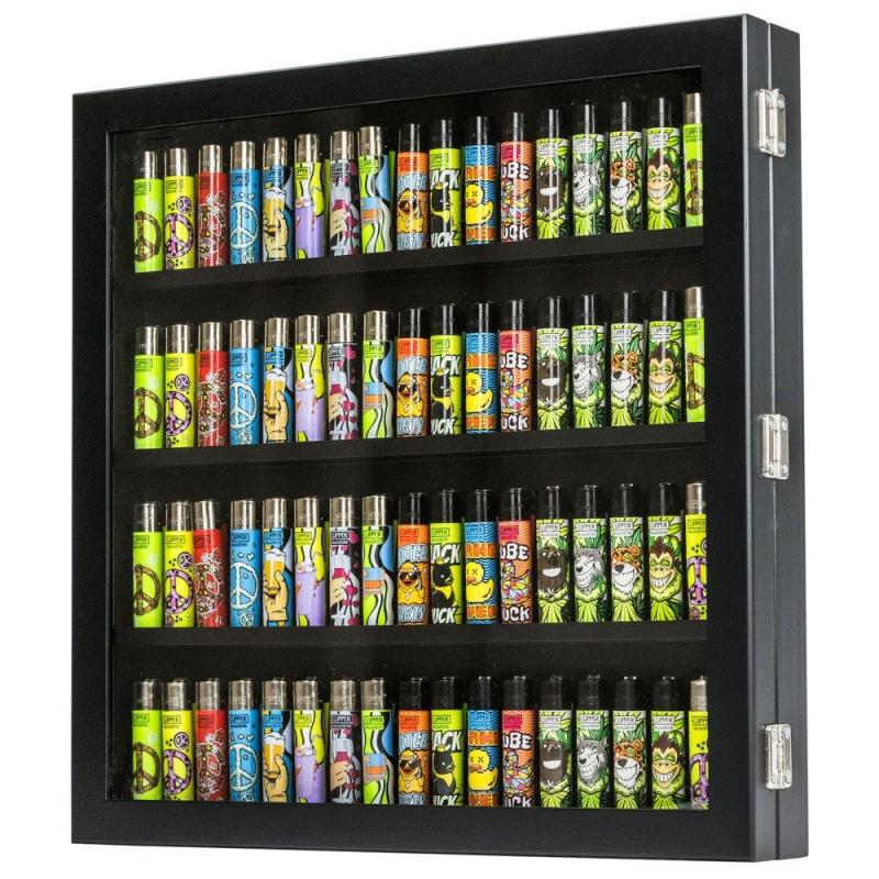 Clipper Vitrine leer 72er Schwarz (42cm x 42cm) KC Import