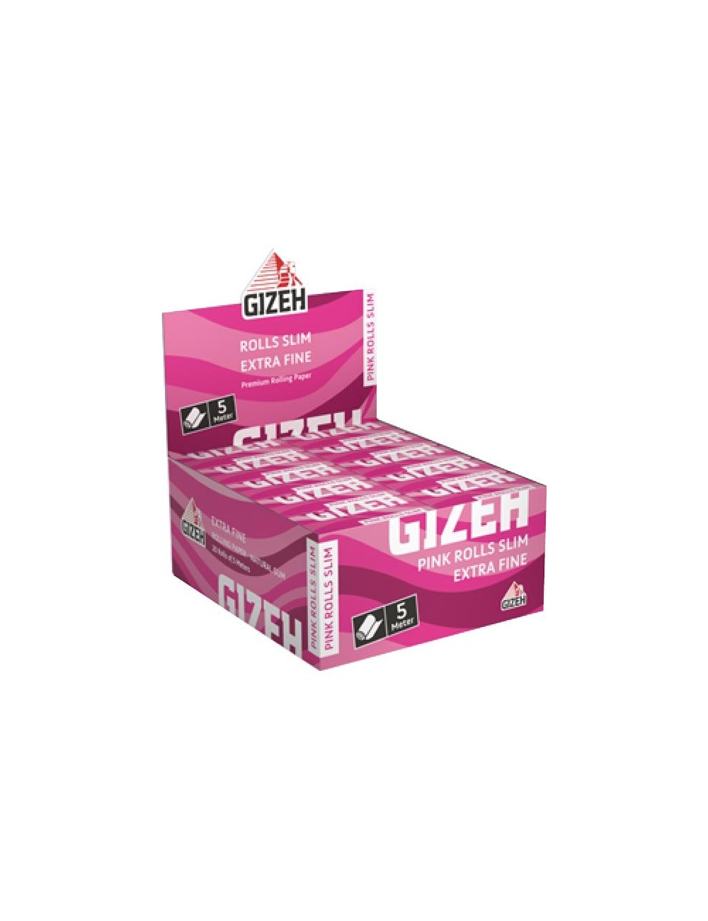 GIZEH Pink Rolls Slim (20 Stk.)