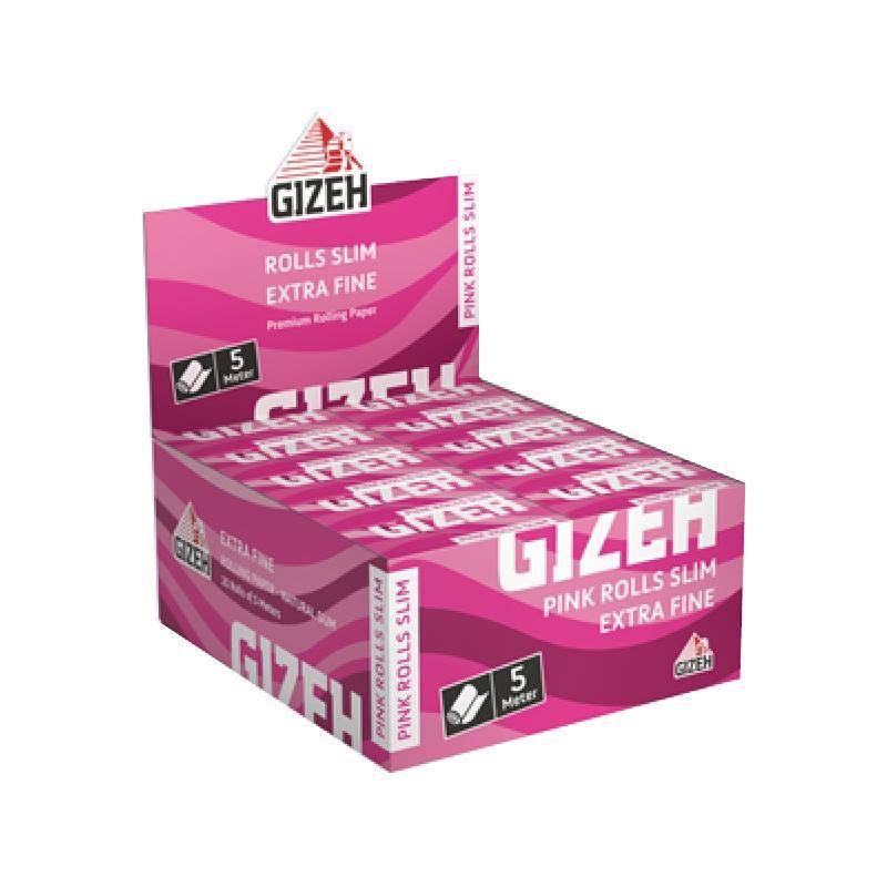 GIZEH Pink Rolls Slim (20 pcs.