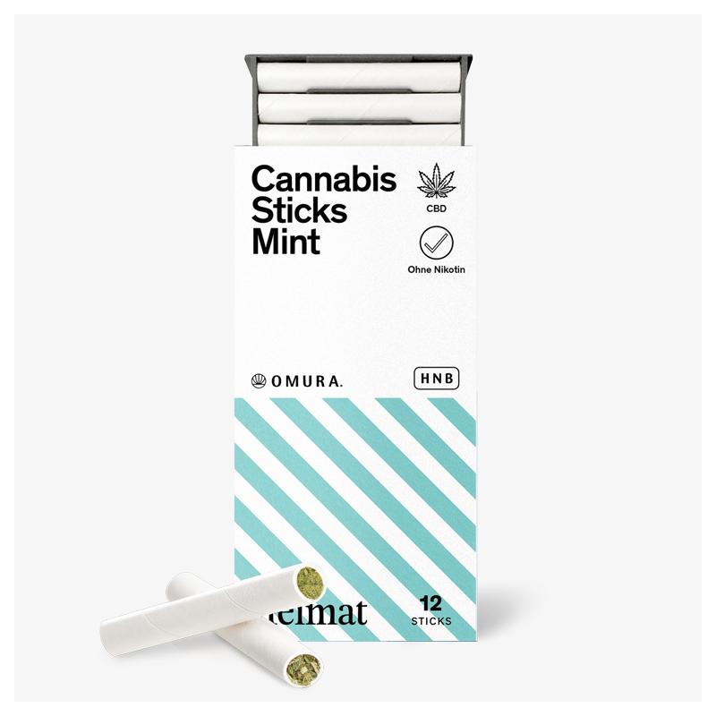 Heimat Cannabis Sticks Mint 12 Stk. (Omura Heat-not-Burn) CBD Zigaretten