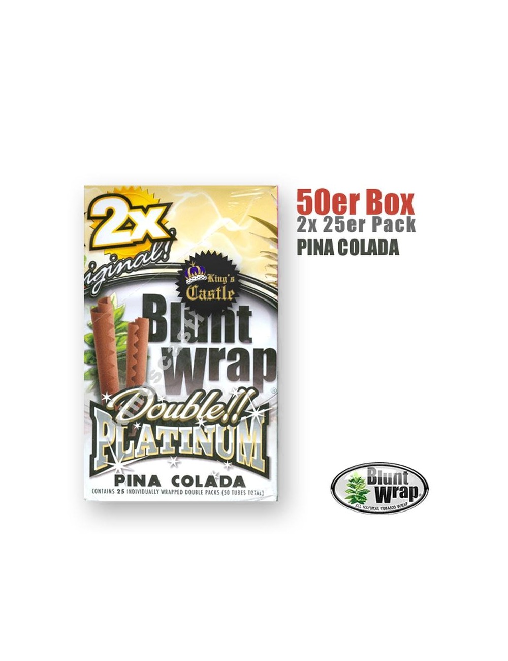 Blunt Wrap Platinum double - Pina Colada ( 25 x 2pcs)