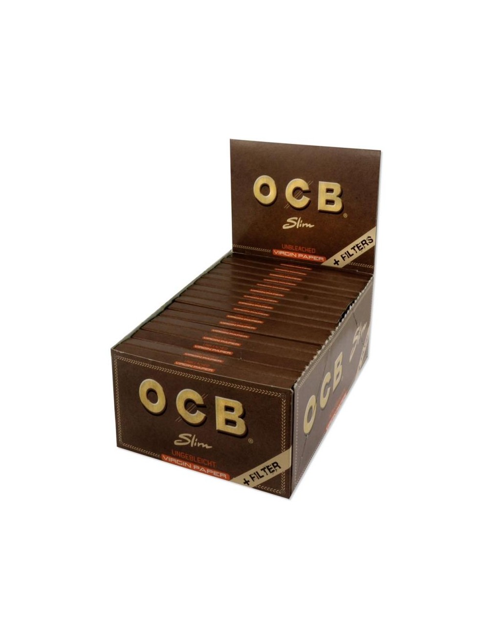 OCB KS Virgin Unbleached Slim + Tips (32 Stk.)