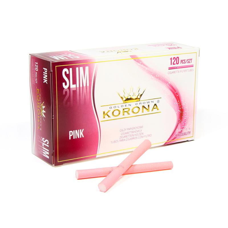 Korona Zig. Hülsen Slim Pink (120 pcs.