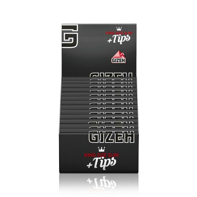 GIZEH Black King Size Slim + Tips (26 Stk.