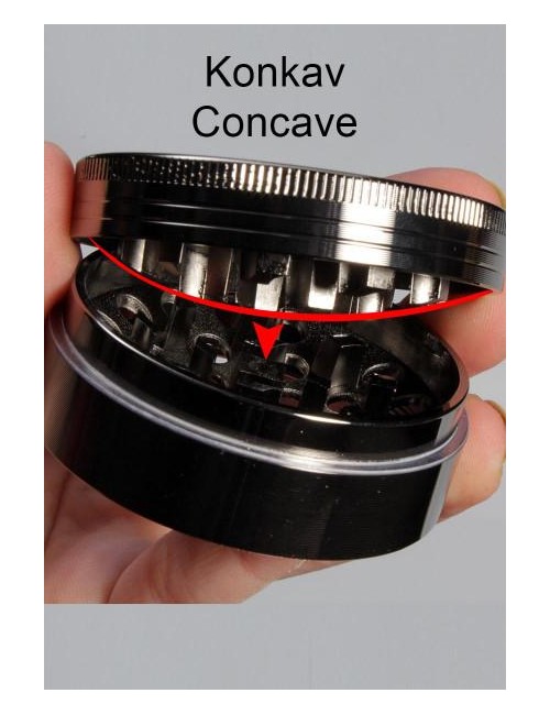 Alu Grinder 4-pieces 40mm BL konkav anodisiert