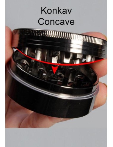 Alu Grinder 4-pièces 50mm BL concave anodisé